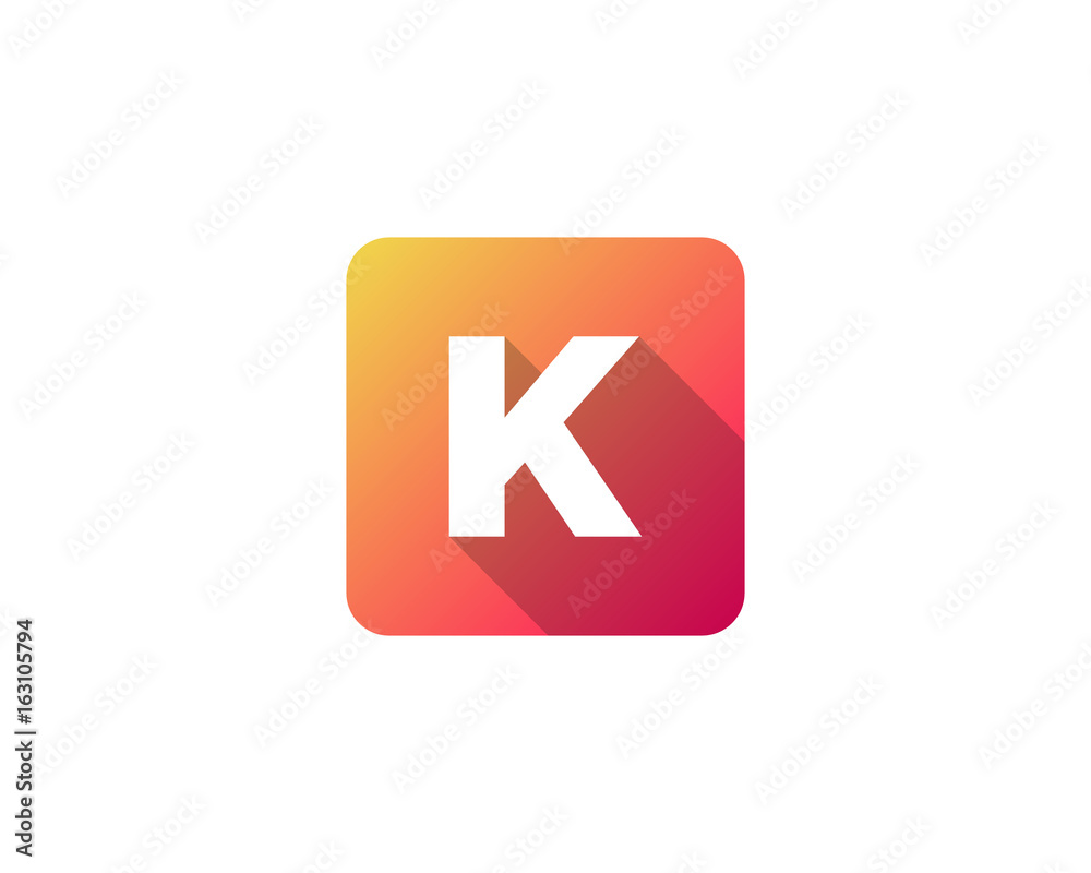 Modern Gradation Shadow Letter K Icon Logo Design Element Modern Gradation Shadow Letter K Icon Logo Design Element