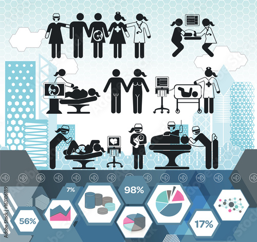 Maternity Medical Info graphic Icon Set