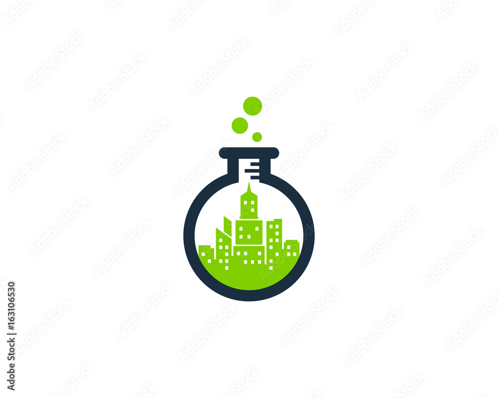 Lab Town Icon Logo Design Element