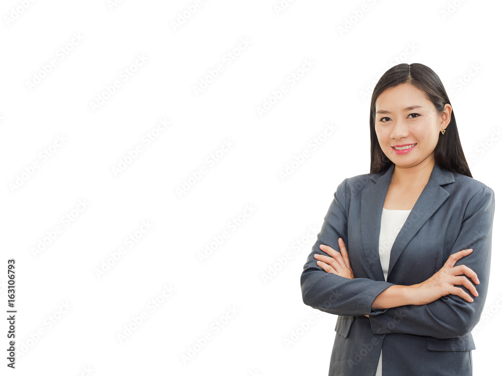 Businesswomen stands smart with a group of colleague in the meeting as a blur background Businesswomen stands smart with a group of colleague in the meeting as a blur background