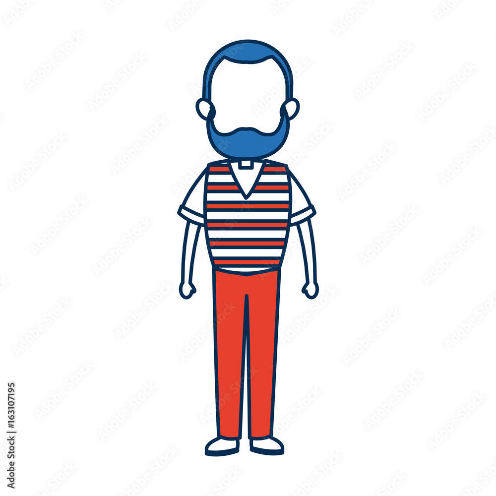 avatar man standing father character in blue and orange avatar man standing father character in blue and orange