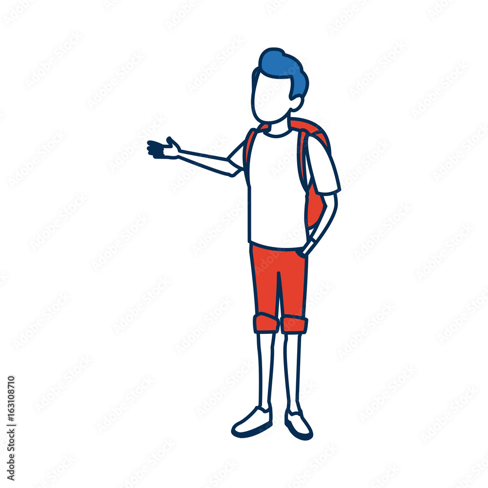 cheerful guy tourist vacation people cheerful guy tourist vacation people