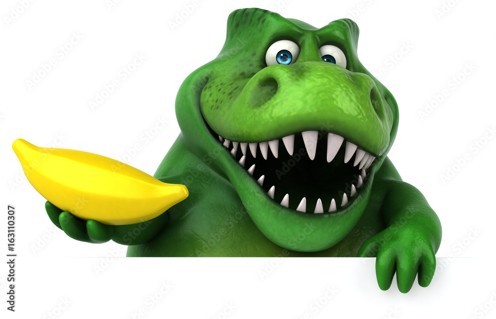 Fototapeta premium Fun dinosaur - 3D Illustration