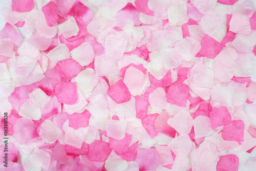 the background decorated pink petals