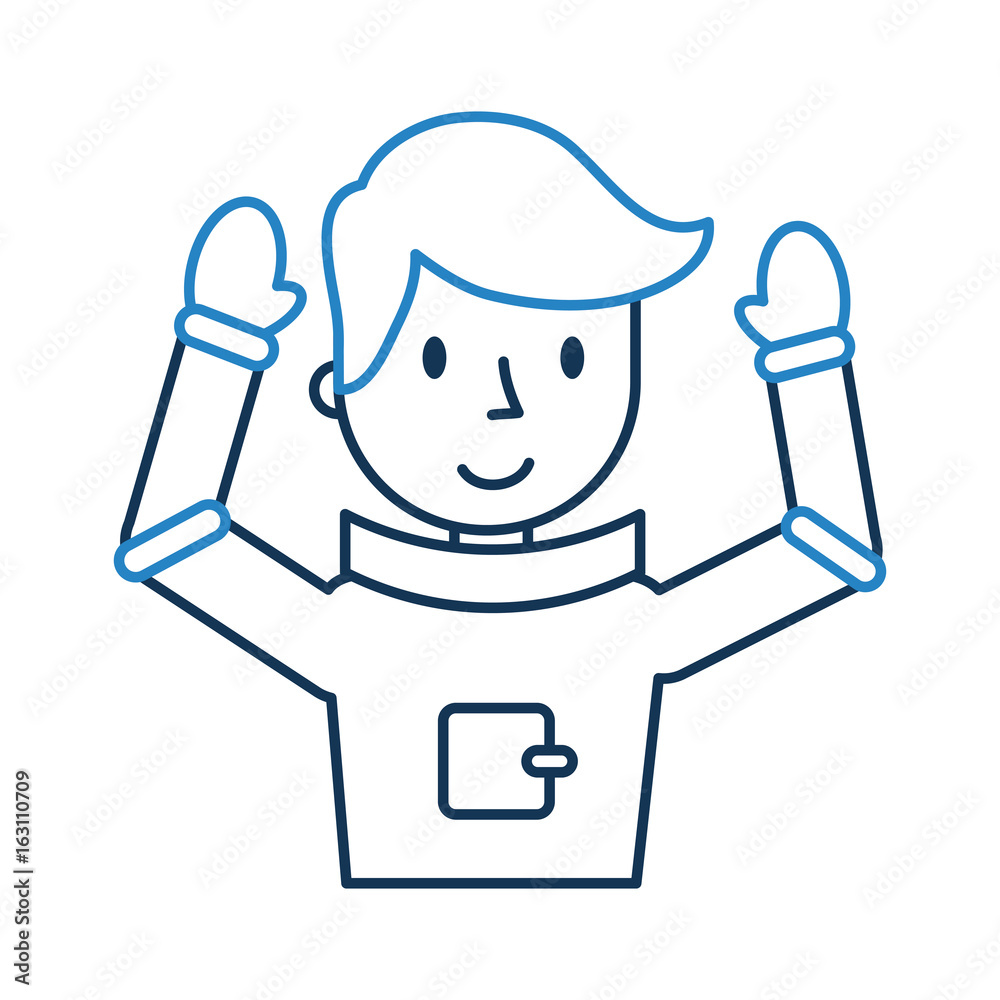 Obraz premium astronaut comic character icon vector illustration design