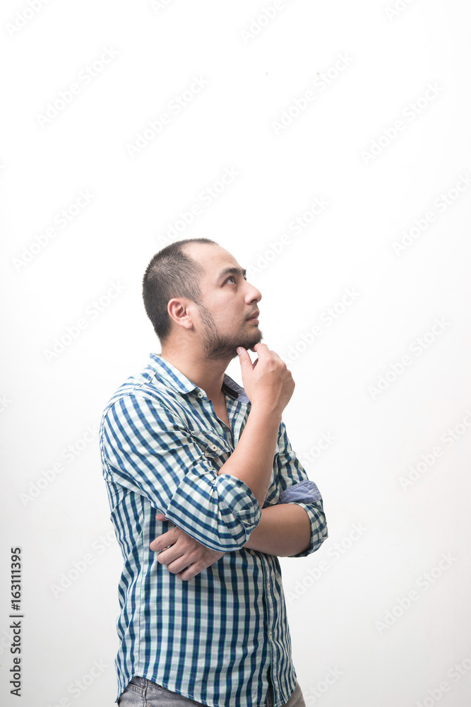 Handsome happy asian man isolated on a white background Handsome happy asian man isolated on a white background
