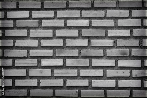 black and white pattern of brick wall  old brick wall background  concrete brick texture