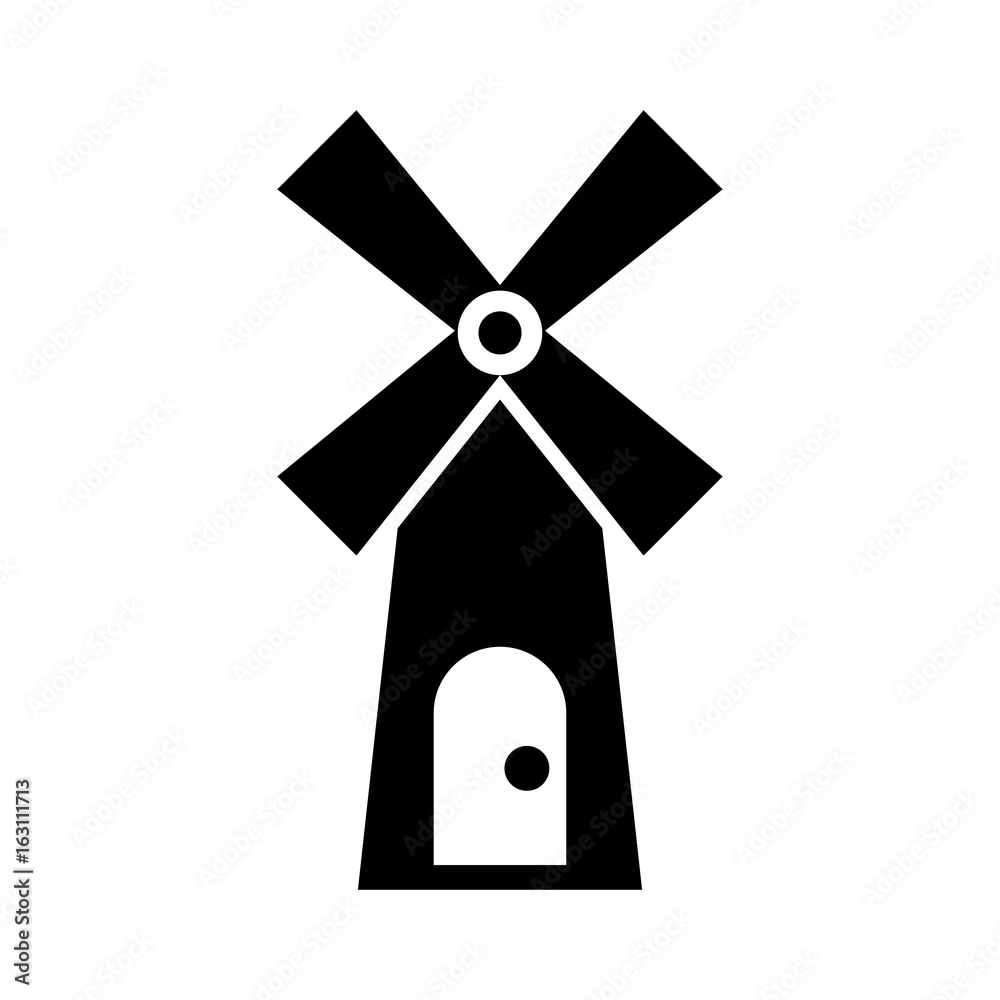 farm windmill isolated icon vector illustration design