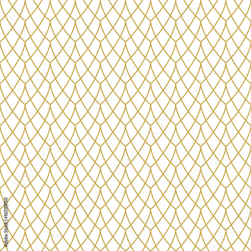 Seamless vector pattern with linear interlacing scales