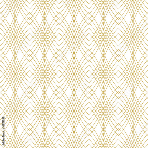 Stylish intricate art deco style ornament. Seamless vector pattern