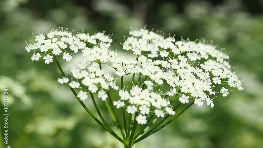 Meadow flowers macro, wildlife in the garden. The wildlife of the forest.
