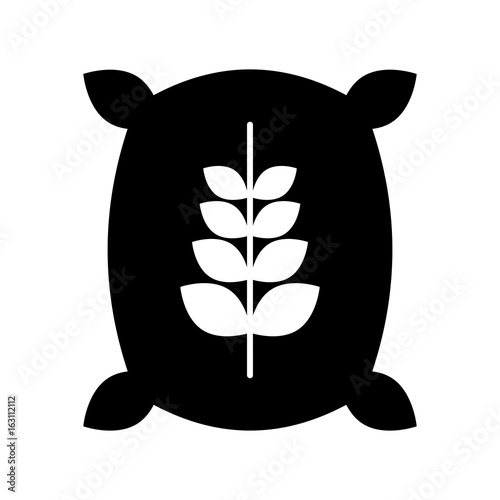 Sack of wheat icon vector illustration design