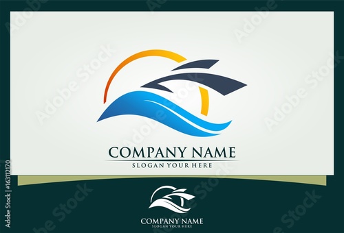 boat travel business logo
