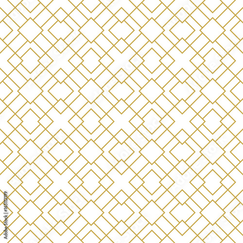 Modern stylish seamless geometric vector pattern with thin linear squares
