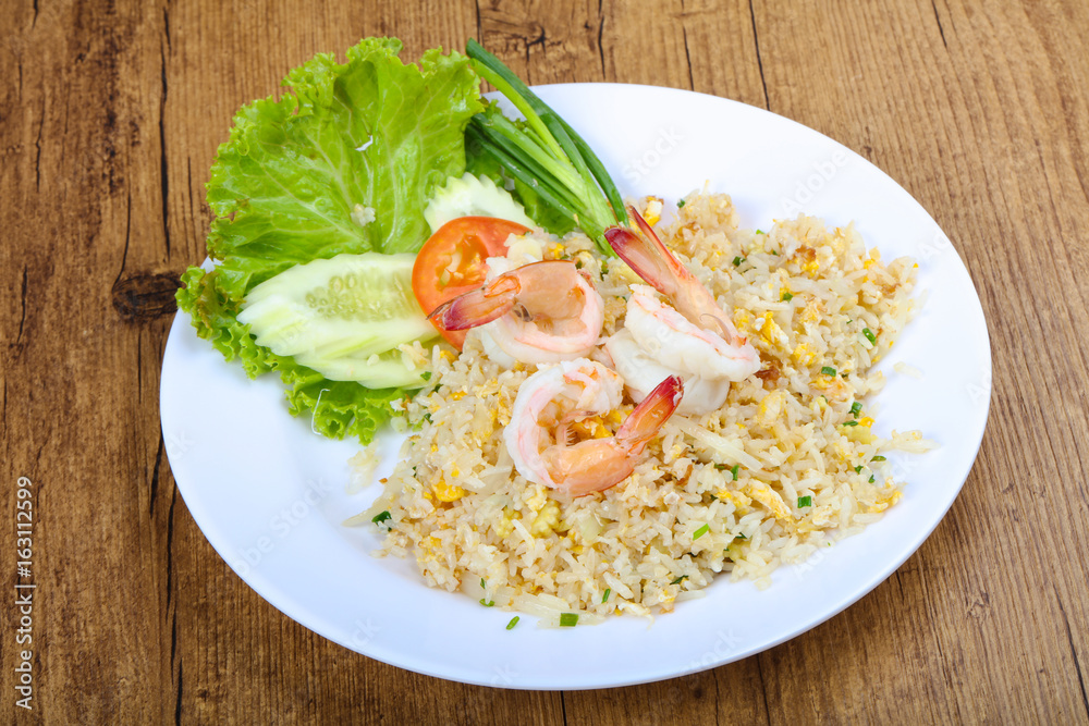 Fried rice with prawn Fried rice with prawn