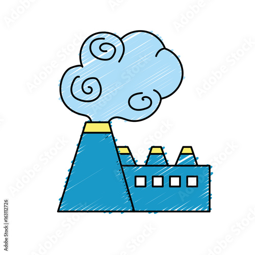 industrial factory pollution with toxic pollution