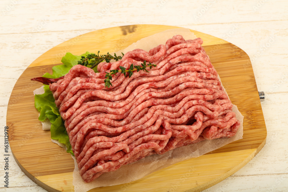 Raw minced beef meat Raw minced beef meat