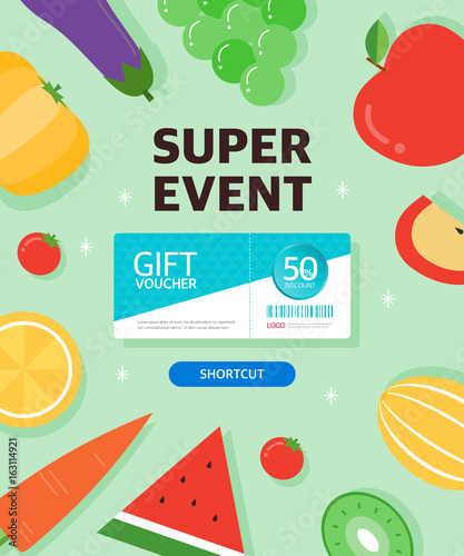 Shopping template illustration