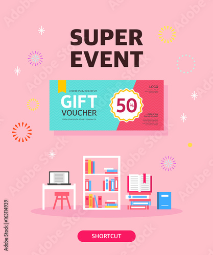 Shopping template illustration