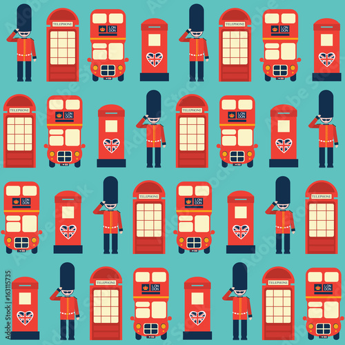 london vector pattern seamless
