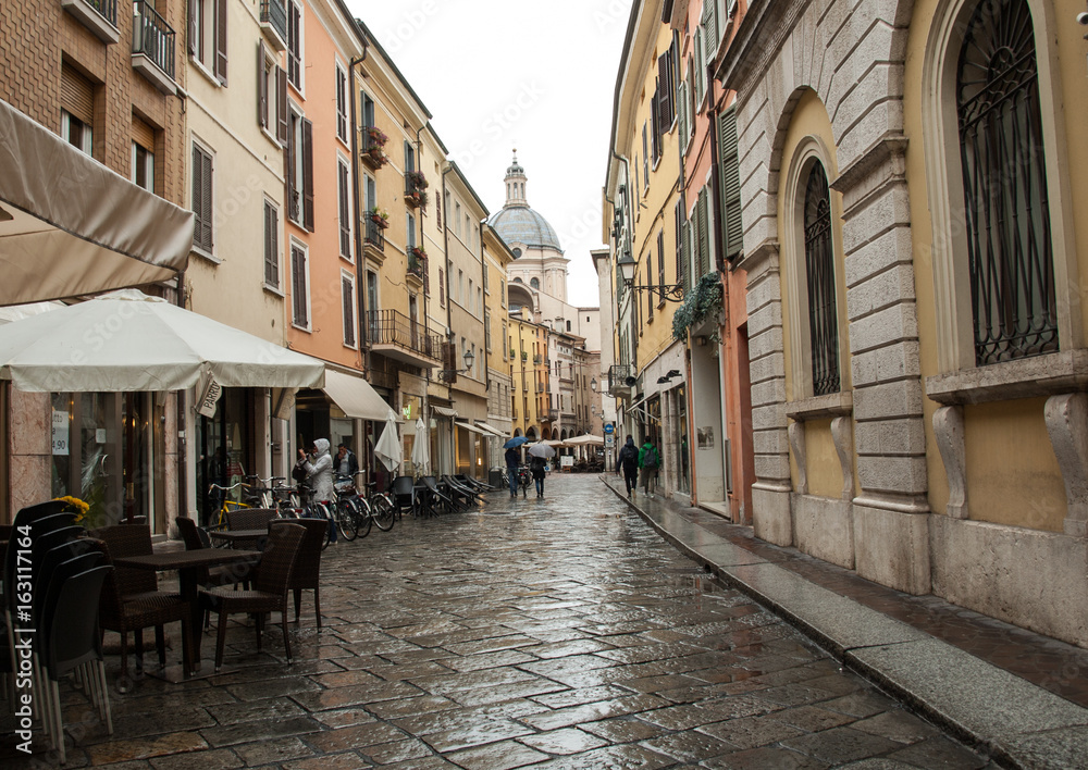 : The historic city center of Mantua. Italy
