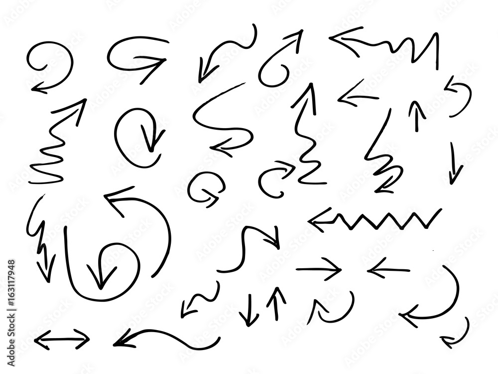 Vector doodle style arrows Vector doodle style arrows
