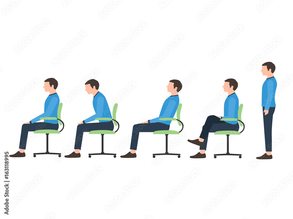 character sit pose flat illustration character sit pose flat illustration