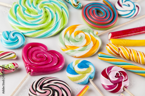 Candy colorful sweets and lollipops