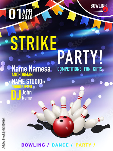 Bowling poster design