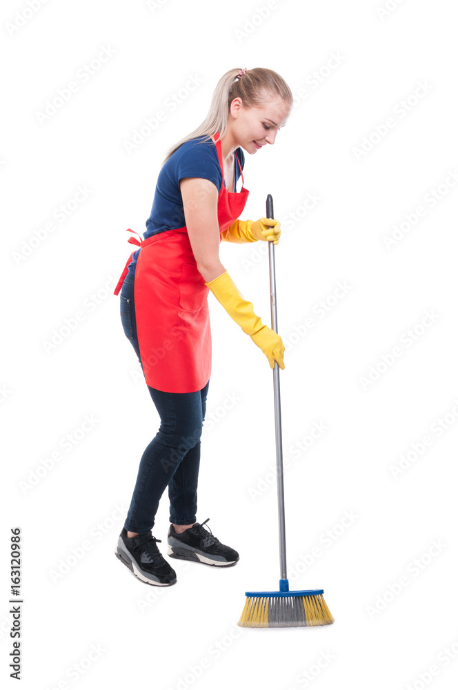 Hardworking maid do the chores in the house Hardworking maid do the chores in the house