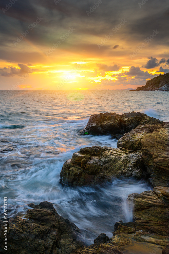 Sea and sky with lens flare Sea and sky with lens flare