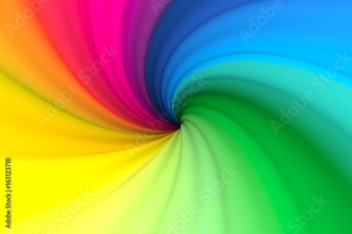 colorful abstract background with twist 3d illustration