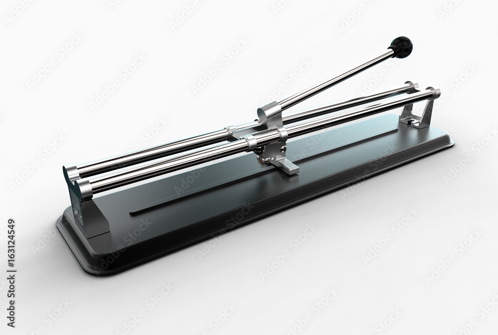 3d illustration of tile cutter isolated on white 3d illustration of tile cutter isolated on white