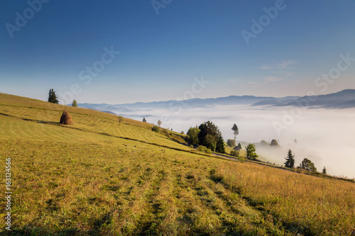 Beautiful mountain landscape in Bucovina, Romania