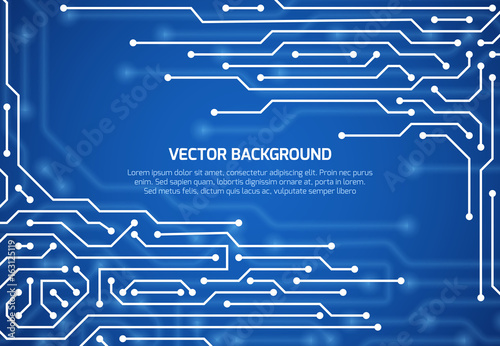Abstract cybernetic vector background with circuit boarding scheme