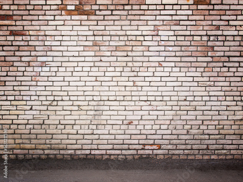 white brick wall  vintage surface as background