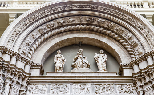 Three Statues on Church Arch