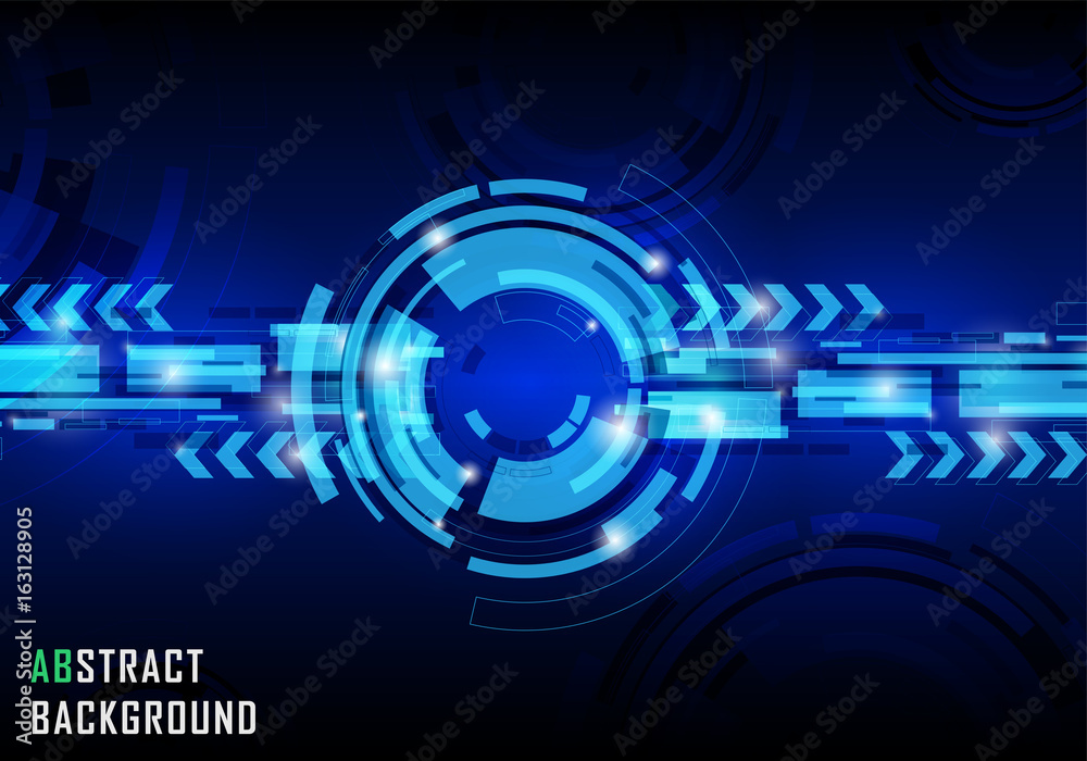 Obraz premium Vector abstract technology cycle background. Template brochure and layout design