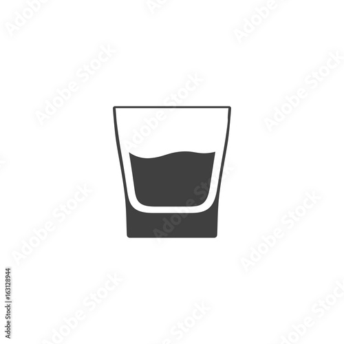 Glass of whiskey icon isolated on white background