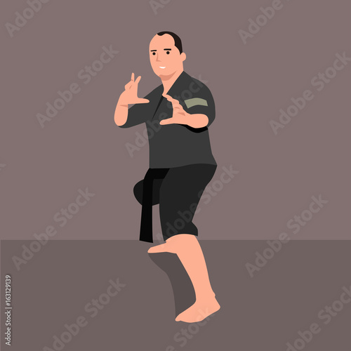 martial art pose man