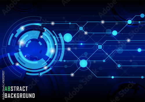 Vector abstract technology cycle background. Template brochure and layout design