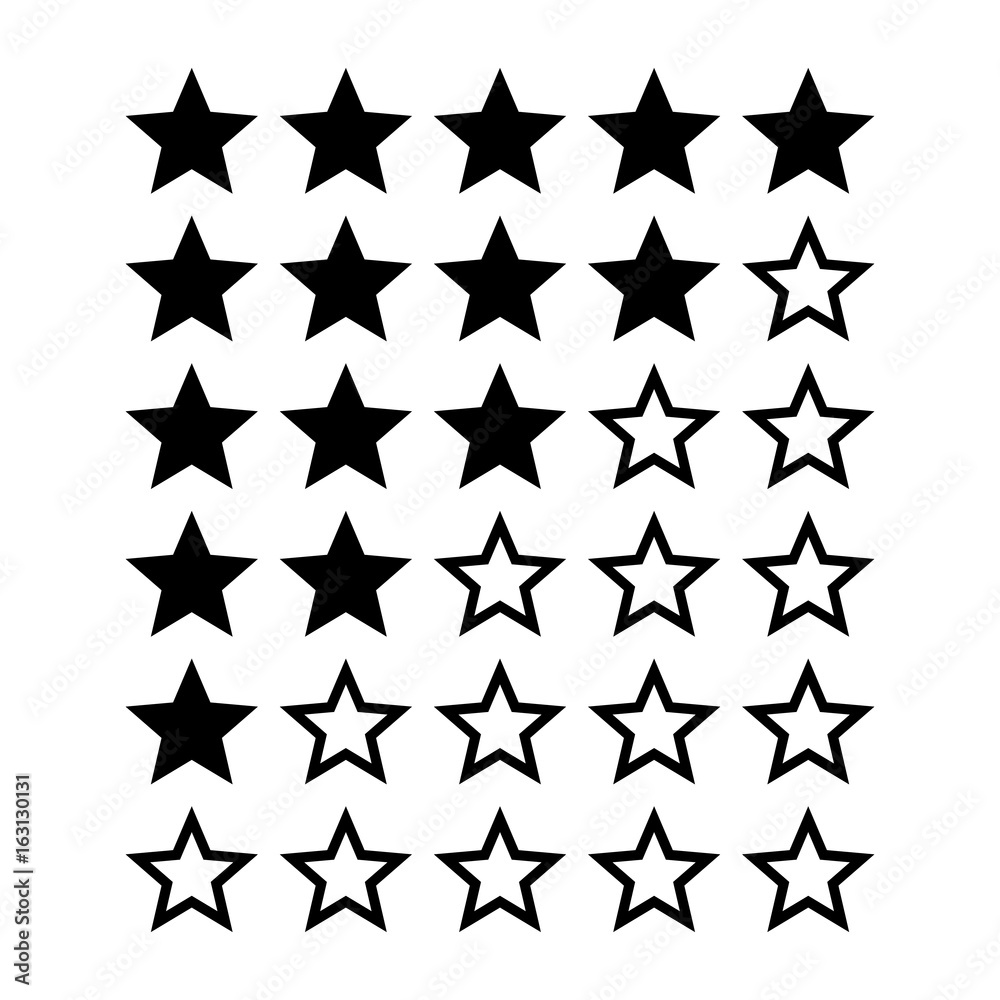 Fototapeta premium The rating icon. Ranking and classification, star symbol. Flat design. Stock - Vector illustration