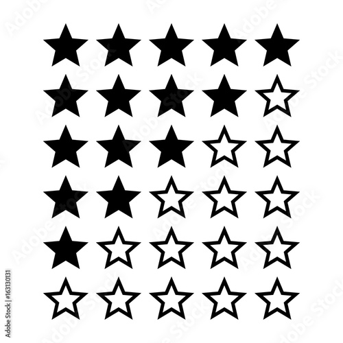 The rating icon. Ranking and classification  star symbol. Flat design. Stock - Vector illustration