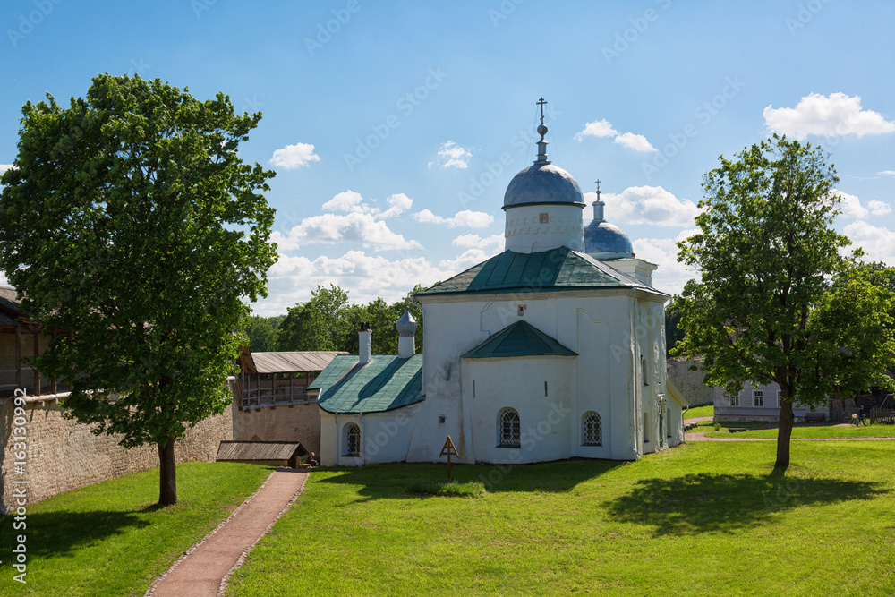 St. Nicholas Cathedral, Izborsk fortress, Russia.