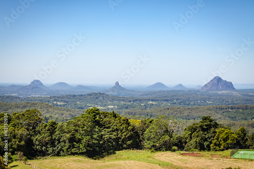 Glass House Mountains from Mary Cairncross Lookout Maleny Queensland Australia photo
