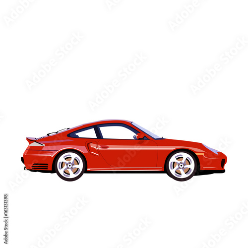 detail car design flat illustration