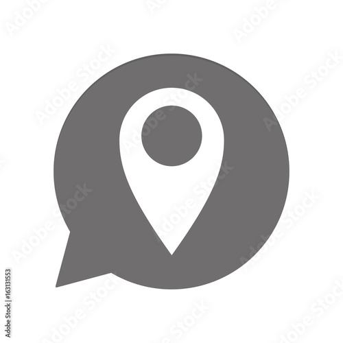 Free Download Graue Sprechblase rund - Position Pin - GFXLoad