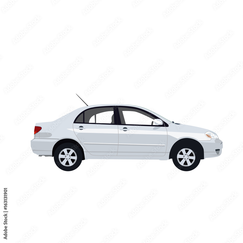 detail car design flat illustration