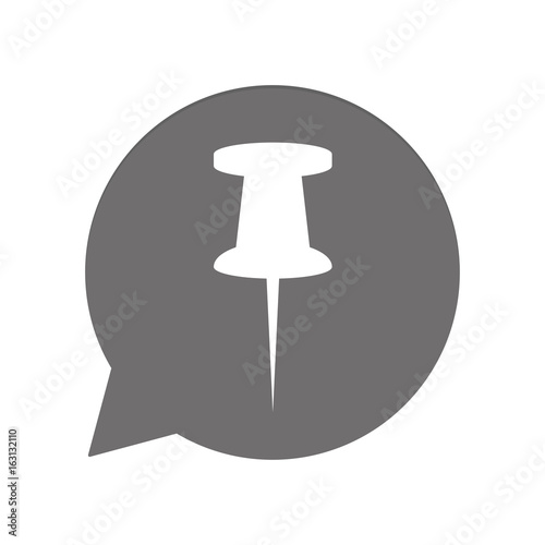 Graue Sprechblase rund - Pin