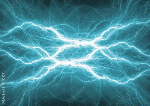 Blue plasma, electrical energy background